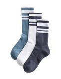 3 Pack Cotton Rich Striped Crew Socks