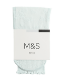 M&S Floral Lace Ankle High Socks
