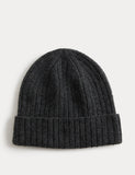 Autograph pure cashmere knitted beanie hat, imported from the UK