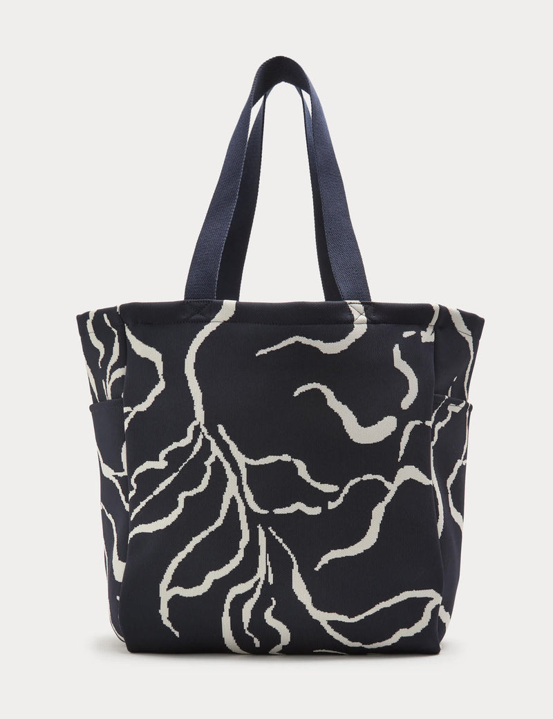Autograph floral tote bag with zip pocket (British brand)
