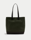 M&S cotton twill tote bag with magnetic closure - British product