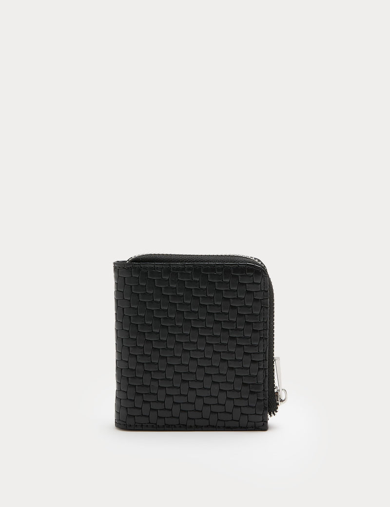 M&S faux leather textured bi-fold zip wallet, imported from the UK
