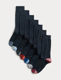 M&S Cool & Fresh colour block cotton rich socks 7 pack - British product
