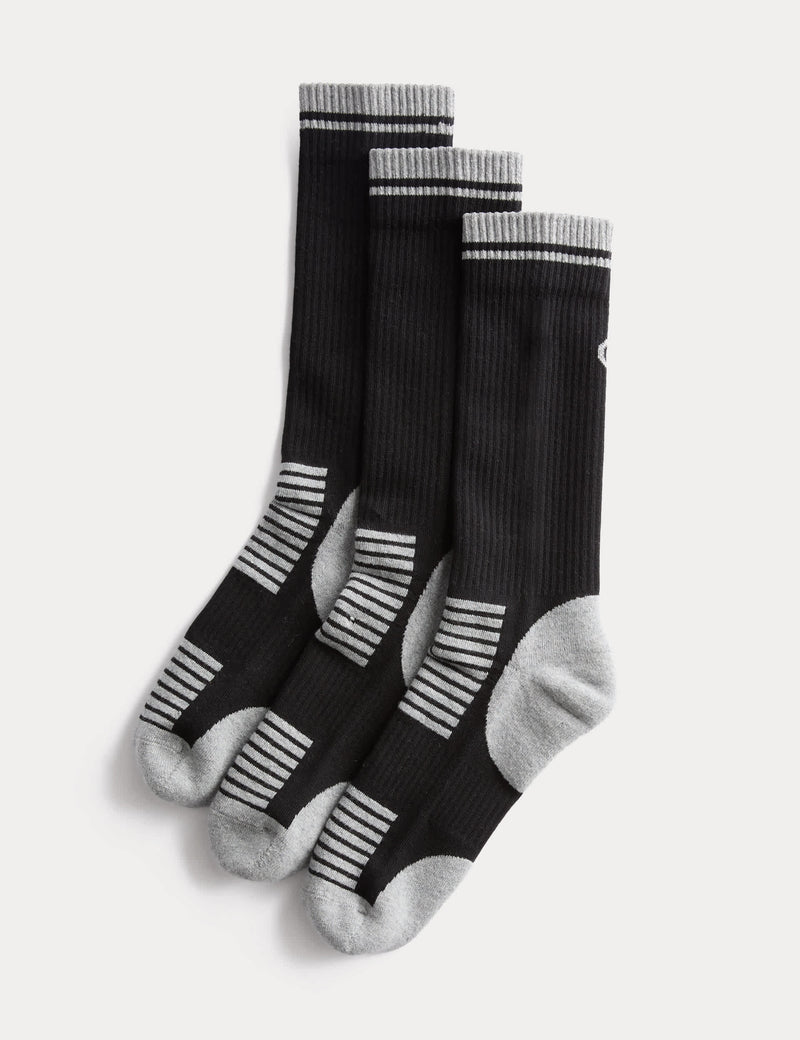 Goodmove cushioned reflective socks 3 pack - British product