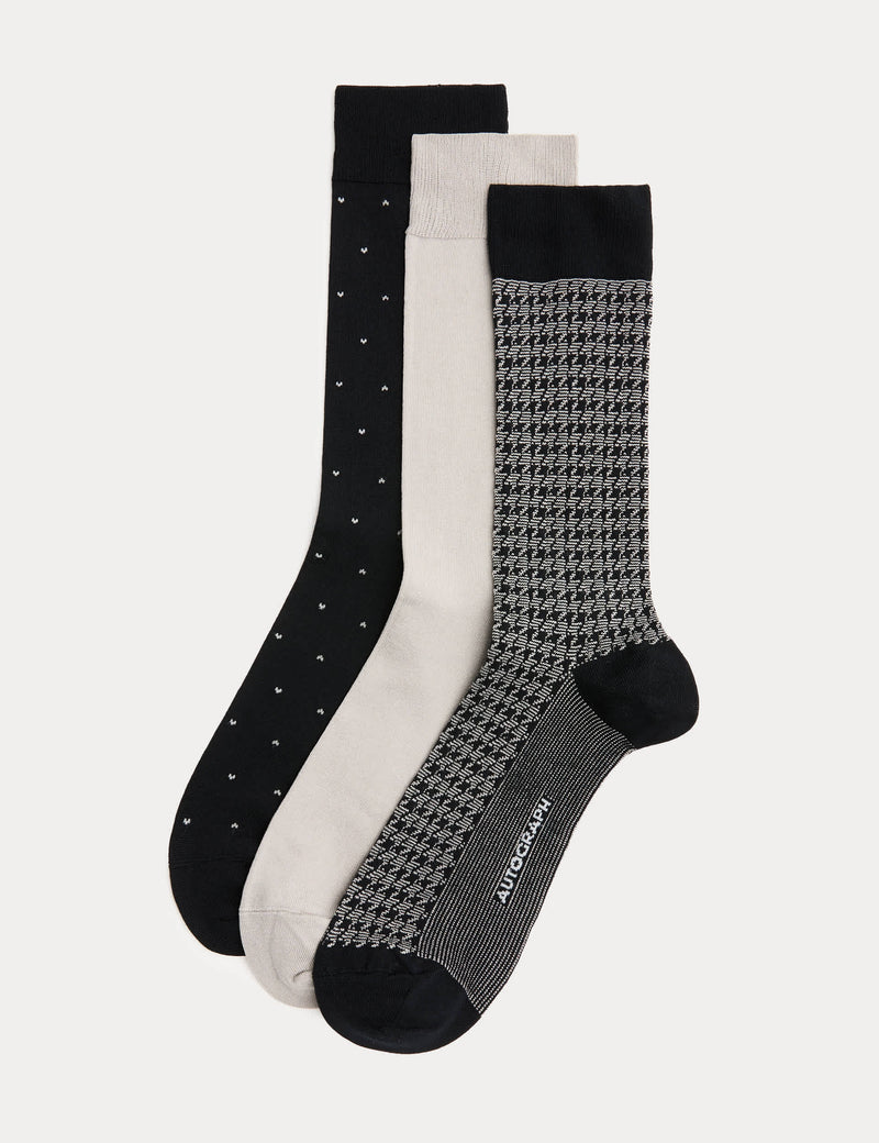 Autograph mercerised cotton socks 3 pack (British brand)