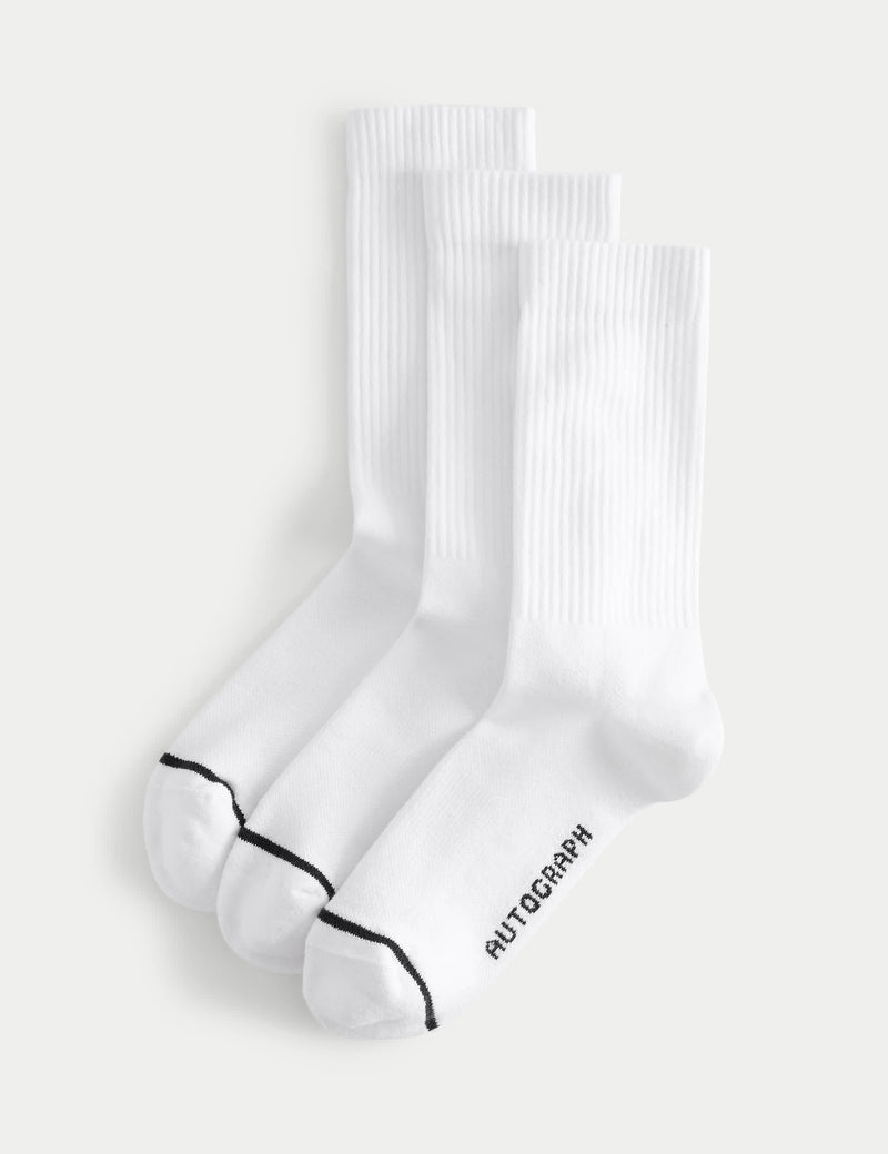 Autograph 3 pack pima cotton rich socks (British brand)