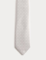 M&S M&S Textured Fan Design Tie Regular Width 8cm- Buy online at McGrocer
