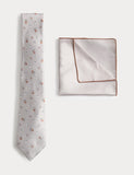 M&S ditsy floral tie and handkerchief set, UK version