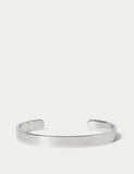 Stainless steel silver tone open cuff bracelet, imported from the UK