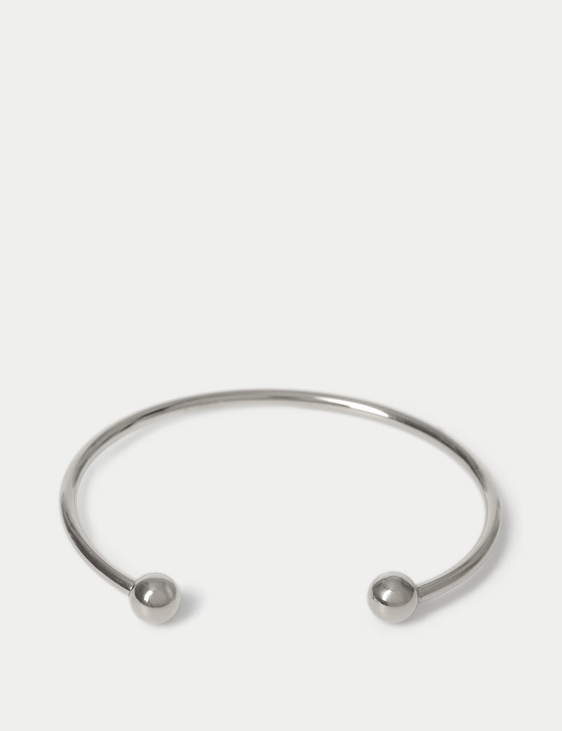 Stainless steel gold tone ball cuff bracelet, imported from the UK