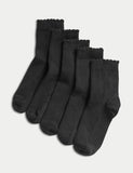 Short picot socks 5 pack for children, imported from the UK