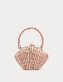 Children's shell-shaped straw bag, imported from the UK