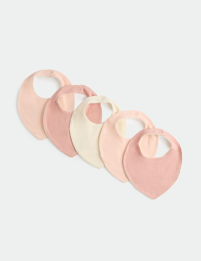 Cotton rich dribble bibs 5-pack (British brand)