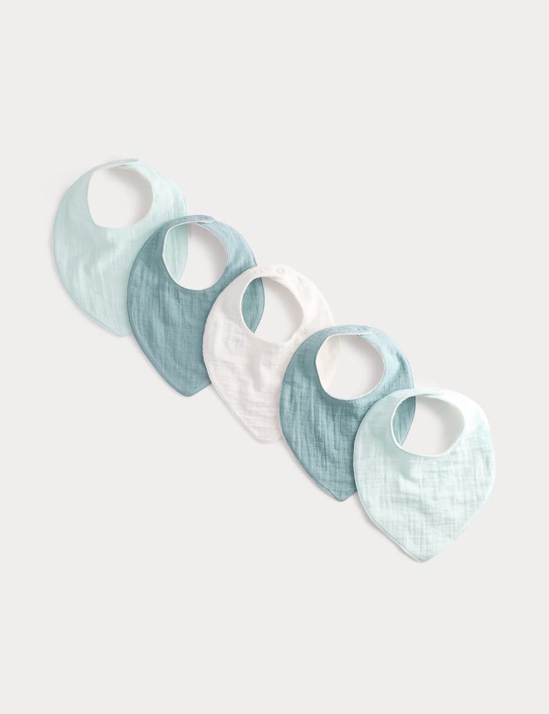 Pure cotton baby bibs 3 pack, imported from the UK