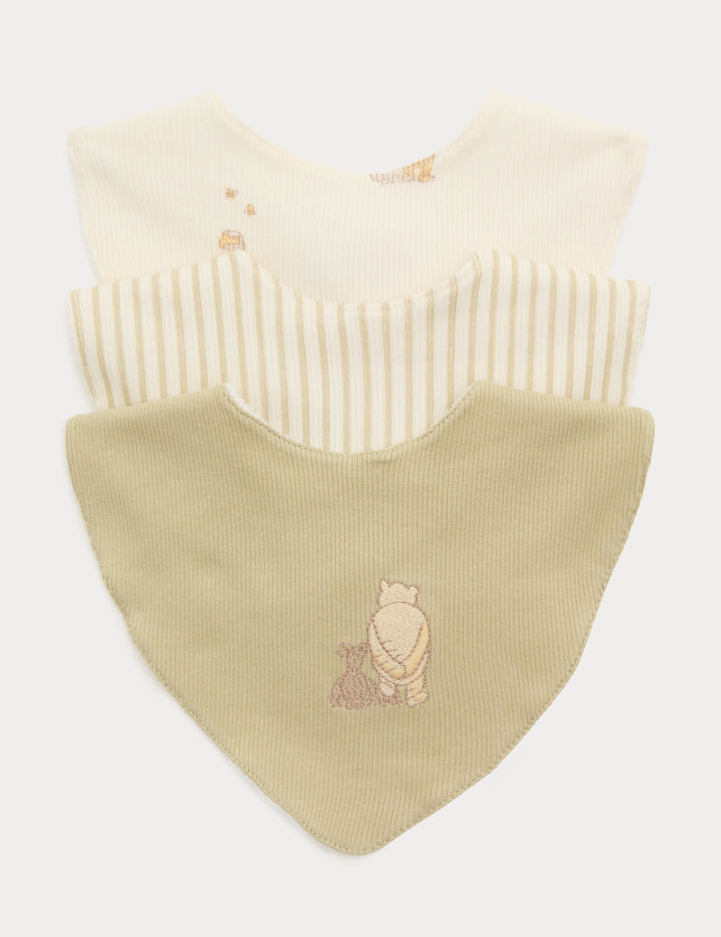 Winnie the Pooh dribble bibs 3 pack cotton rich (British brand)