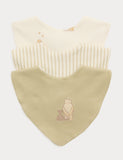 Winnie the Pooh dribble bibs 3 pack cotton rich (British brand)