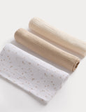 Pure cotton muslin squares 3-pack 58cm (British brand)