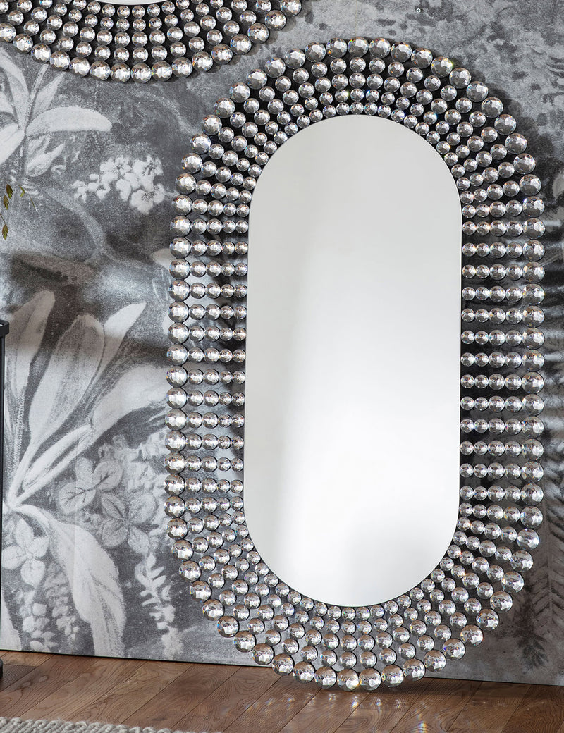 Sharrington oval hanging wall mirror 121cm x 70cm (British brand)