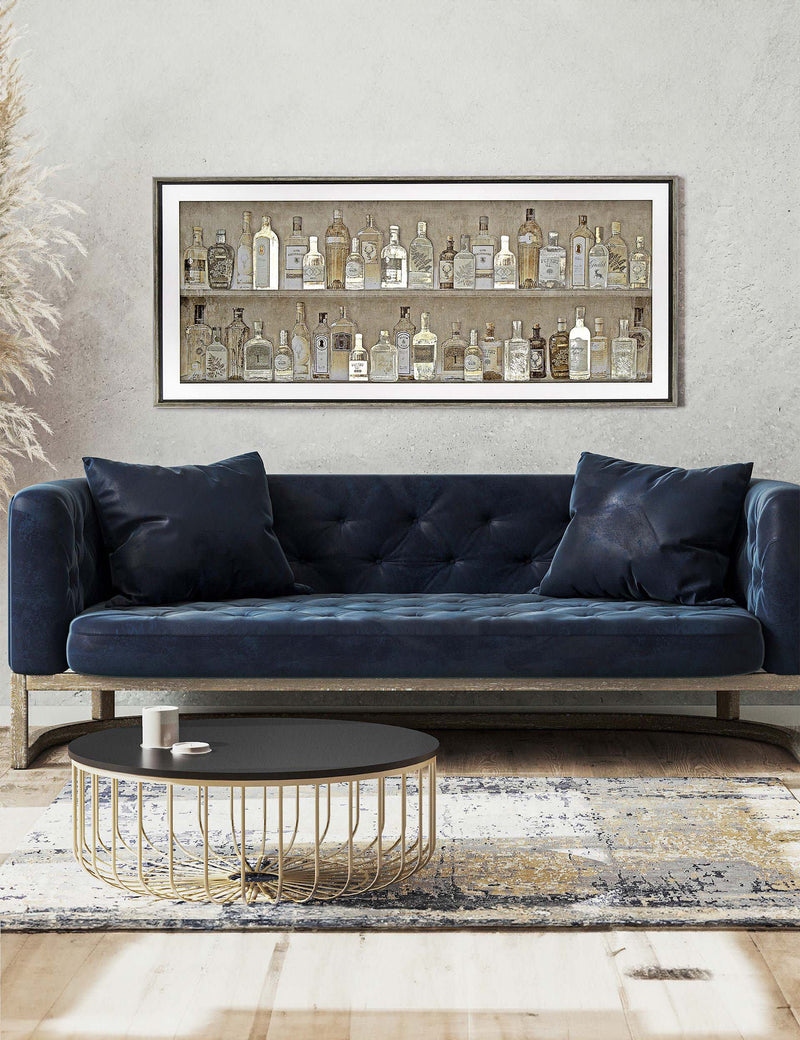 Gallery Direct Gin Collection Rectangle Framed Art 640mm x 1440mm, UK version