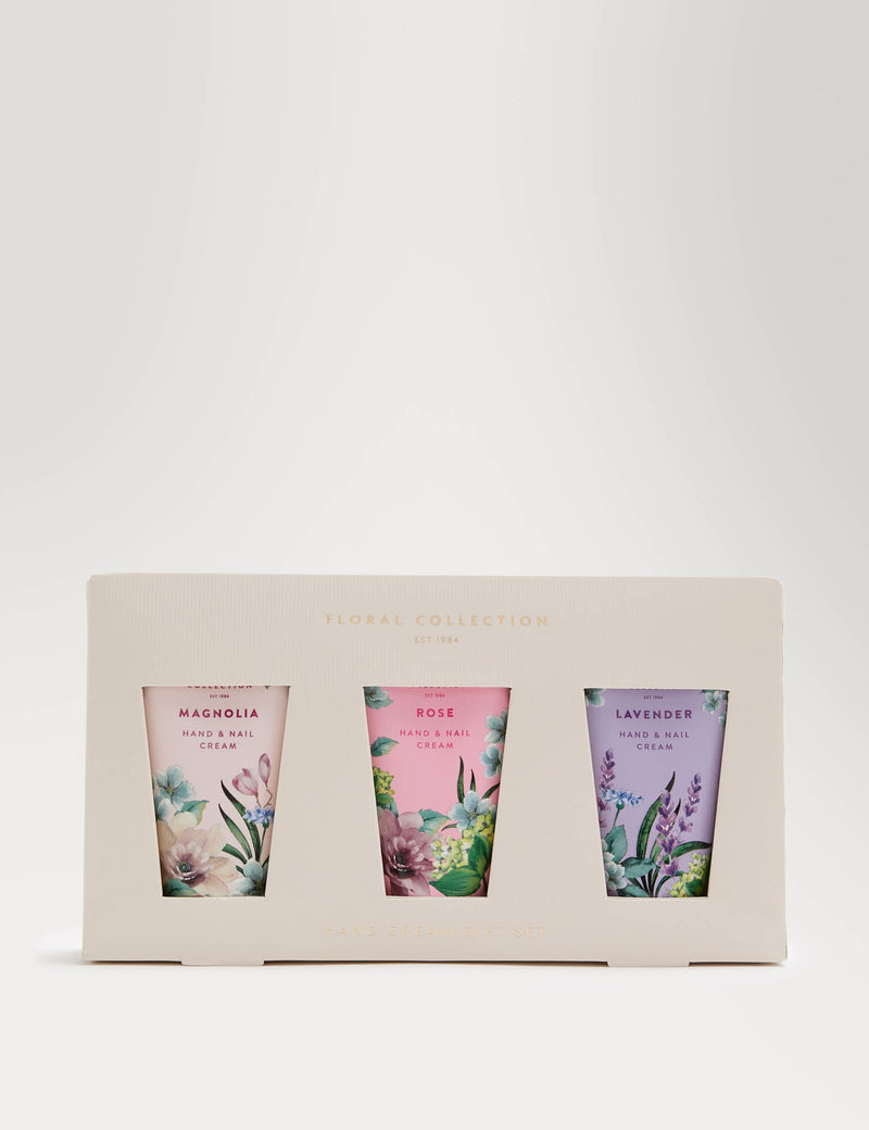 Floral hand cream gift set lavender rose magnolia 3x50ml, UK version