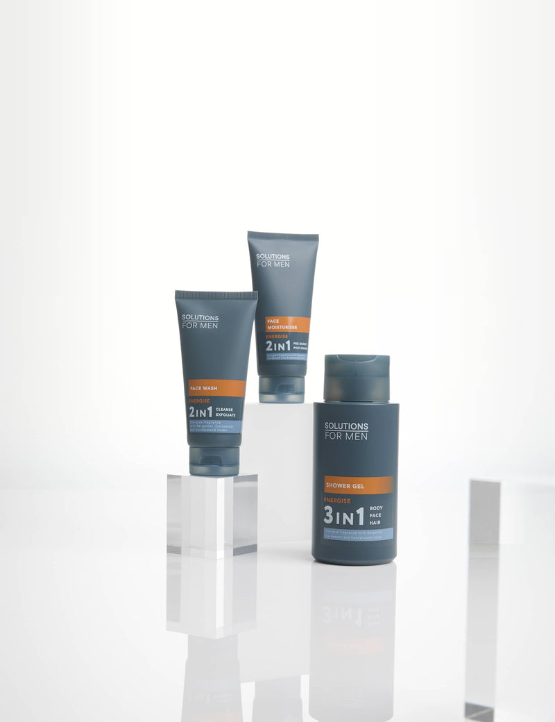 Solutions Energise men's grooming gift set - British product