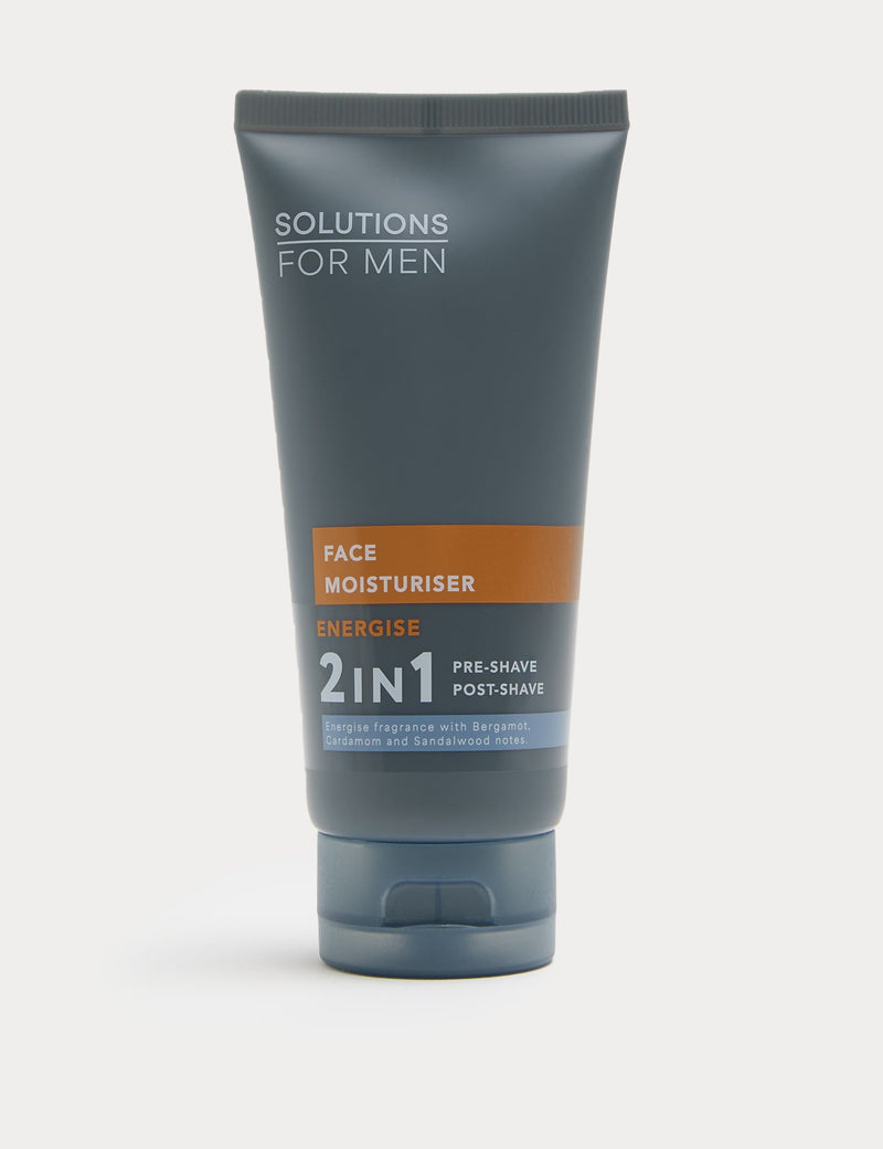 Solutions for Men 2-in-1 ENERGISE face moisturiser 100ml, imported from the UK