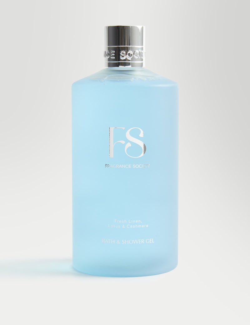 Fragrance Society Fresh Linen Lotus Cashmere bath gel 500ml, UK version