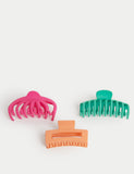Bloom Accessories hair claw clips pack of three, UK version
