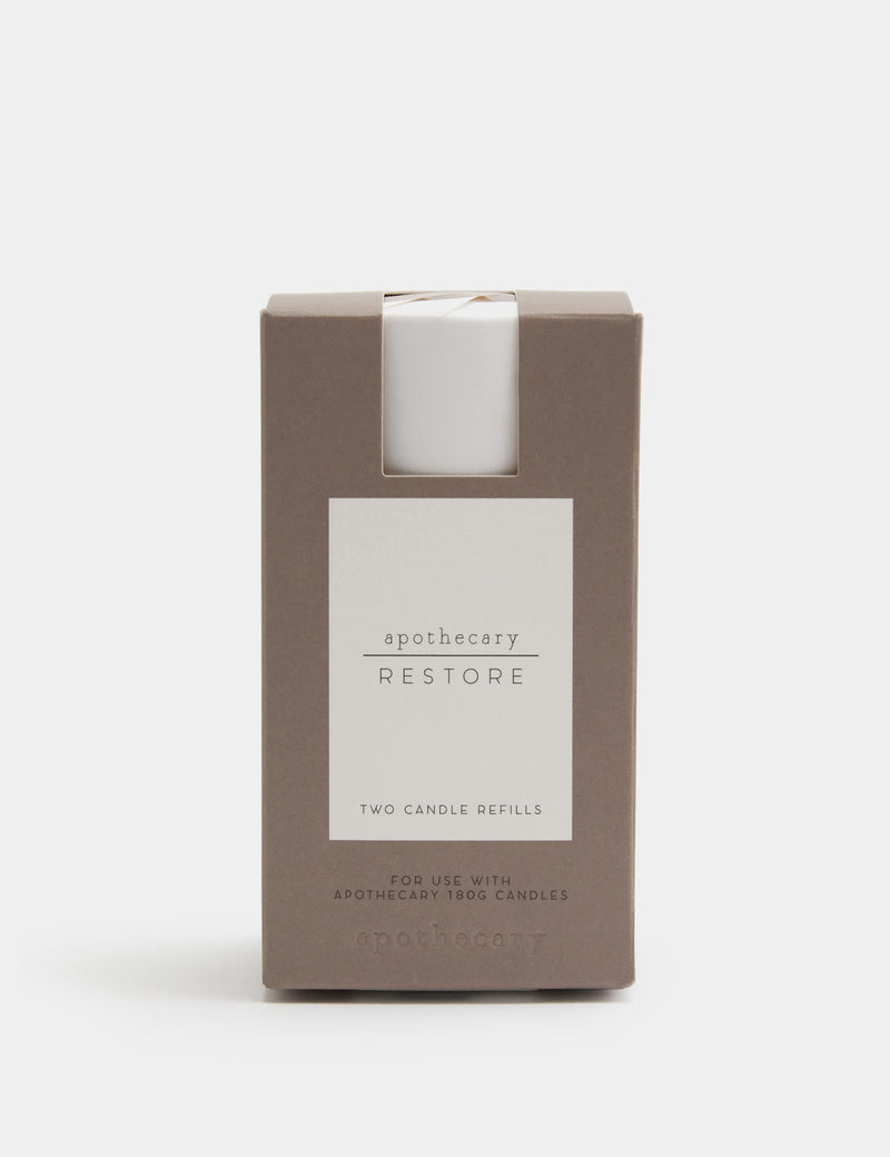 Set of 2 Restore candle refills herbal fragrance - British product