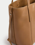 Jaeger leather handbag with cross-body strap, 135x100x180 mm, UK version