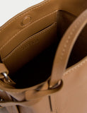 Jaeger leather handbag with cross-body strap, 135x100x180 mm, UK version