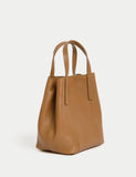 Jaeger leather handbag with cross-body strap, 135x100x180 mm, UK version
