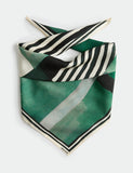 Jaeger striped silk scarf 64cm, imported from the UK