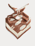 Jaeger silk scarf geometric print 64cm - British product