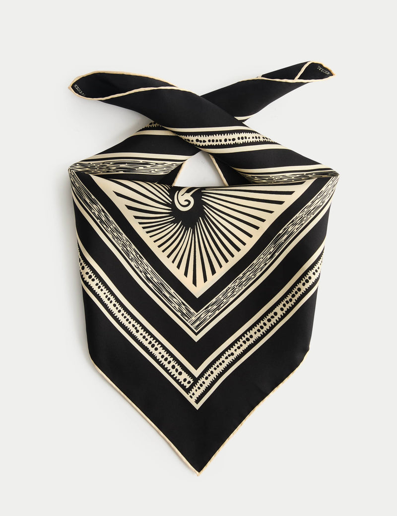 Jaeger pure silk printed scarf 64 cm, UK version