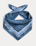 Jaeger pure silk floral print square scarf - British product
