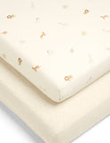 Mamas & Papas born to be wild cotbed fitted sheets 2 pack, imported from the UK