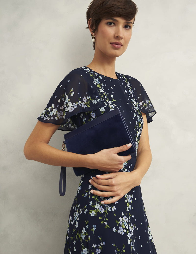Hobbs suede wristlet pouch, UK version