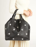 Jones Bootmaker leather tote bag with star cutouts - British product