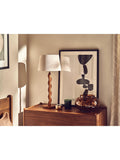 John Lewis Wiggle table lamp H66cm stained ash wood, UK version