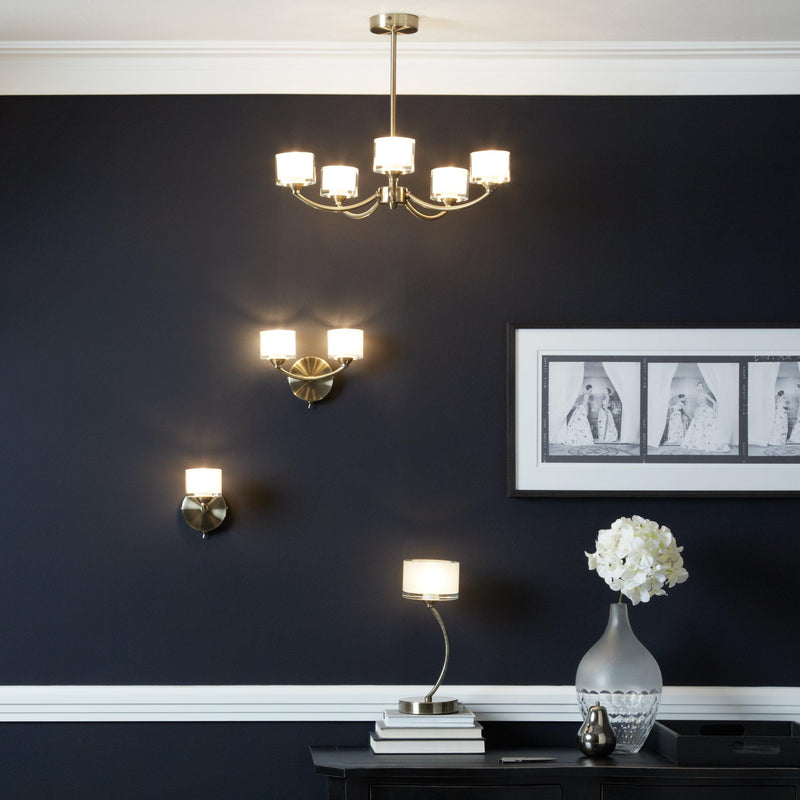 John Lewis Paige double wall light satin nickel - British product
