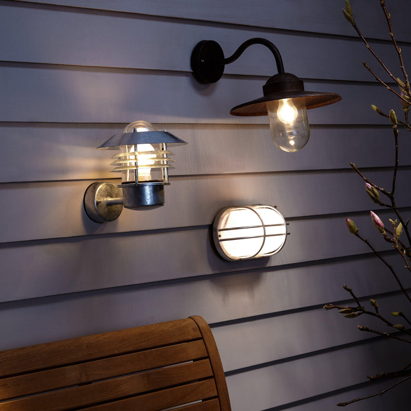 Nordlux outdoor wall light weathered copper finish (British brand)
