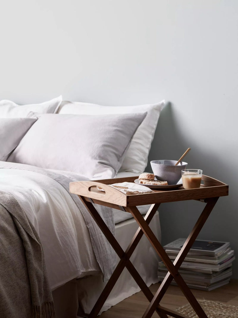 John Lewis natural oak wood butler tray with foldable stand, UK version