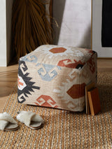 John Lewis John Lewis Bolton Aztec Square Outdoor Pouffe, Natural- Buy online at McGrocer