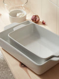 John Lewis rectangular roasters set of 2 white (British brand)