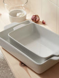 John Lewis rectangular roasters set of 2 white (British brand)
