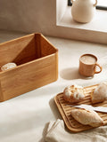 John Lewis oak bread bin with slicing board lid (British brand)
