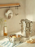 John Lewis Classic Stainless Steel 20cm Steamer Set, UK version