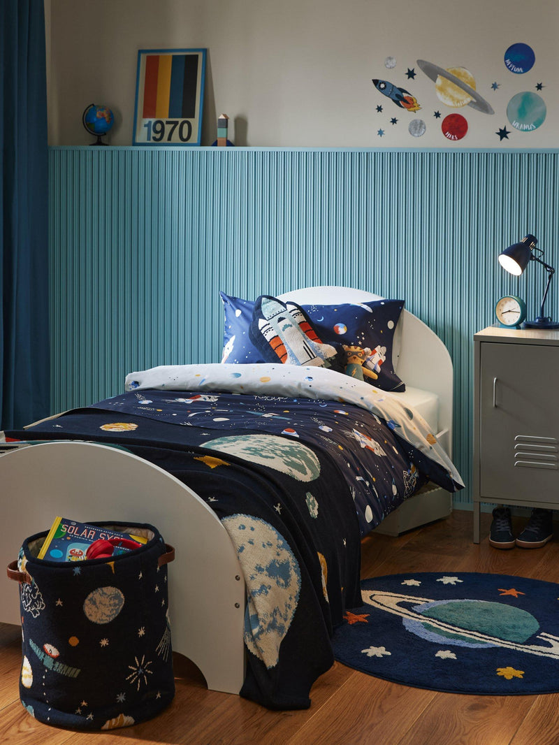 John Lewis outer space knit storage basket blue - British product