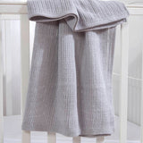 Clair De Lune Cotton Cellular Blanket Small Grey